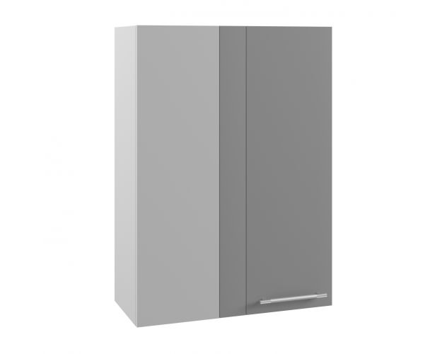 Шкаф верхний Капля ВПУ 650 (угловой/левый/Кофе с молоком глянец/Серый)