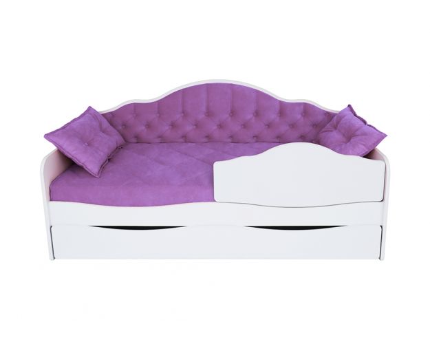 Кровать 190 серии Иллюзия Лайт 1 ящик 32 Фиолетовый (подушки)