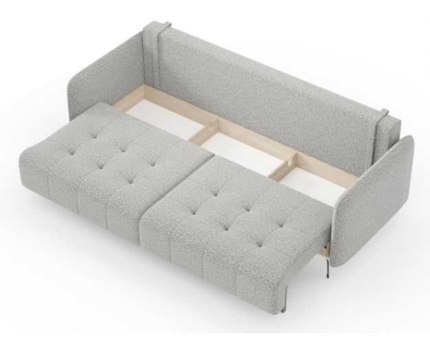 Валериан диван трёхместный прямой Светло-серый, ткань RICO FLEX 108