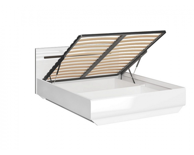 Кровать двуспальная 1,4 ПМ Стокгольм белый глянец