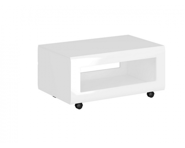 Журнальный стол Стокгольм белый / венге / белый глянец