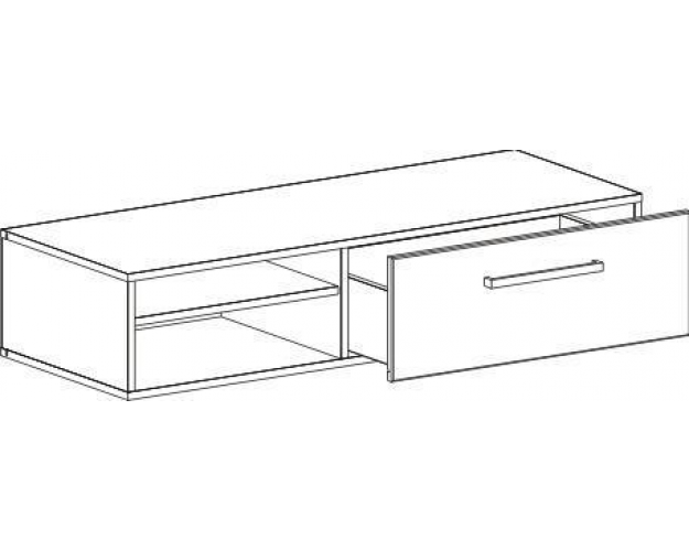 Тумба Кёльн 1220 низкая белый аляска / белый глянец