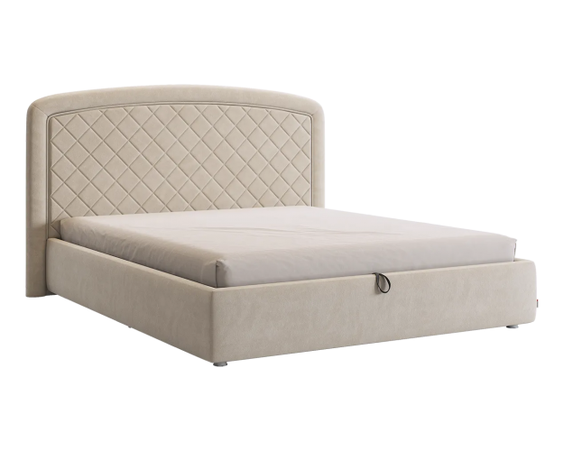 Кровать с подъемным механизмом Сильва 2 1600 крем (велюр)