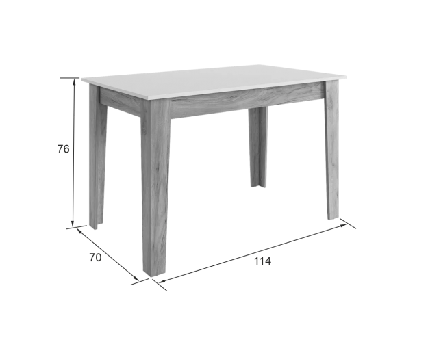 Стол обеденный раздвижной Цезарь белое дерево / дуб крафт золотой
