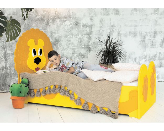 Кровать детская Лева 1.6 Желтый/Оранжевый