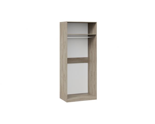 Шкаф для одежды с 1 глухой и 1 зеркальной дверями правый «Эмбер» Баттл Рок/Серый глянец