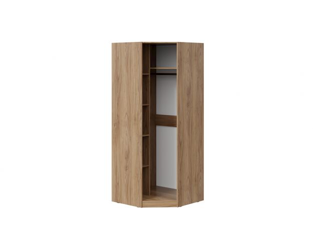 Шкаф угловой с 1 глухой дверью «Эмбер» Яблоня Беллуно/Белый глянец