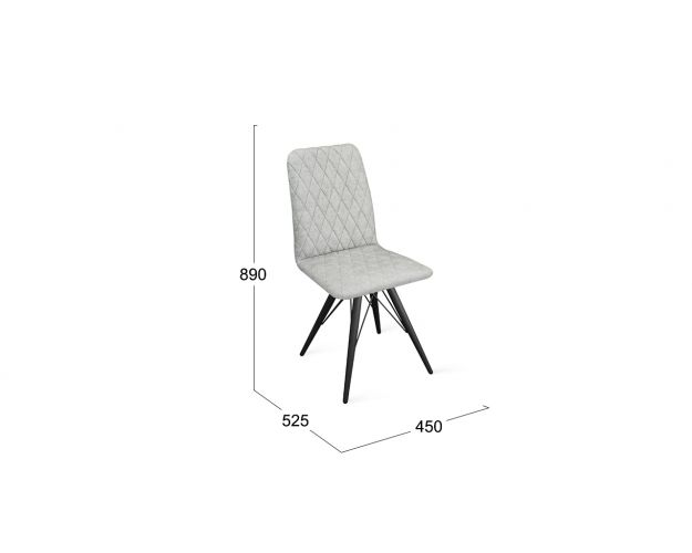 Стул «Стенли» К3 Черный муар/Микровелюр Duna Silver