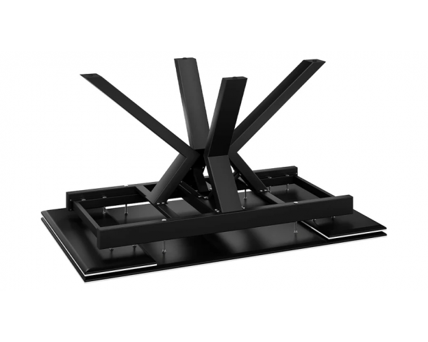 Стол обеденный Дерби тип 1 черный муар / серый мрамор